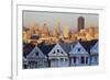 Victorian Houses (Painted Ladies) and Financial District-Miles-Framed Photographic Print