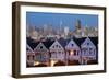 Victorian Houses (Painted Ladies) and Financial District-Miles-Framed Photographic Print