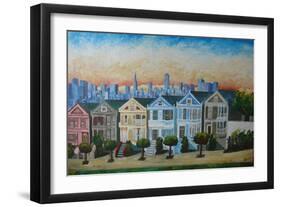 Victorian Houses - Seven Sisters San Francisco-Markus Bleichner-Framed Art Print