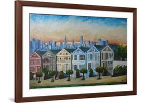 Victorian Houses - Seven Sisters San Francisco-Markus Bleichner-Framed Art Print