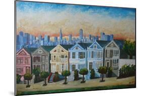 Victorian Houses - Seven Sisters San Francisco-Markus Bleichner-Mounted Premium Giclee Print