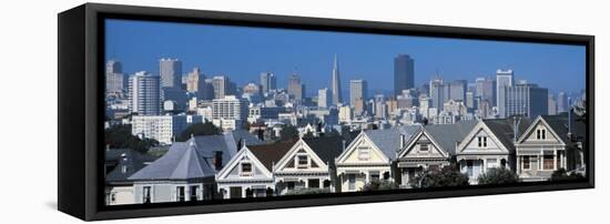 Victorian Houses Steiner Street, San Francisco, CA, USA-null-Framed Stretched Canvas