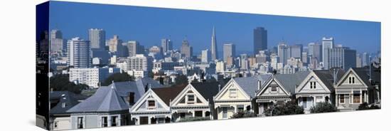 Victorian Houses Steiner Street, San Francisco, CA, USA-null-Stretched Canvas