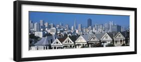 Victorian Houses Steiner Street, San Francisco, CA, USA-null-Framed Photographic Print