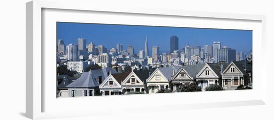 Victorian Houses Steiner Street, San Francisco, CA, USA-null-Framed Photographic Print