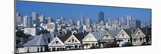 Victorian Houses Steiner Street, San Francisco, CA, USA-null-Mounted Photographic Print