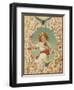 Victorian Illustration of Girl Surrounded by Flowers-null-Framed Giclee Print