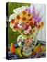 Victorian Jug with Mixed Flowers,Pears and Cherries, 2010-Joan Thewsey-Stretched Canvas