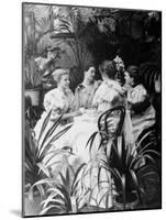 Victorian Ladies at Tea Luncheon-null-Mounted Photographic Print