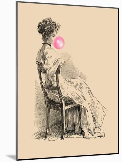 Victorian Ladies Misbehaving III-Alicia Longley-Mounted Art Print