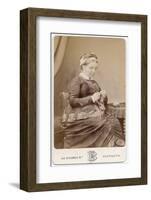 Victorian Lady Knitting-null-Framed Photographic Print