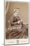 Victorian Lady Knitting-null-Mounted Premium Photographic Print