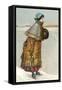 Victorian Lady with Ice Skates-null-Framed Stretched Canvas