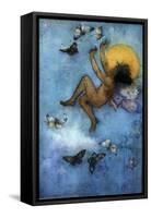 Victorian Moon Fairy-Vintage Apple Collection-Framed Stretched Canvas