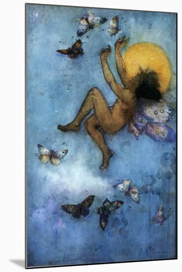 Victorian Moon Fairy-Vintage Apple Collection-Mounted Giclee Print