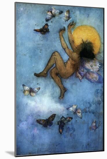 Victorian Moon Fairy-Vintage Apple Collection-Mounted Giclee Print