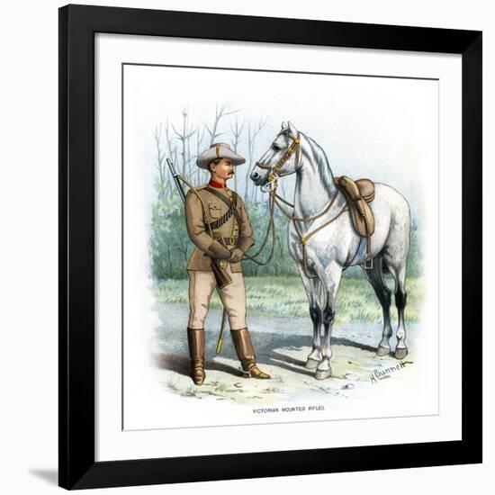 Victorian Mounted Rifles, C1890-H Bunnett-Framed Giclee Print