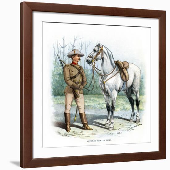 Victorian Mounted Rifles, C1890-H Bunnett-Framed Giclee Print