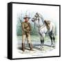 Victorian Mounted Rifles, C1890-H Bunnett-Framed Stretched Canvas