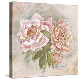 Victorian Panel-Peonies-Peggy Abrams-Stretched Canvas