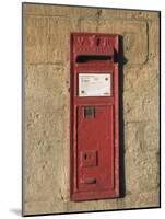 Victorian Post Box, Stanway Village. the Cotswolds, Gloucestershire, England, United Kingdom-David Hughes-Mounted Photographic Print