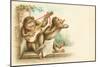 Victorian Postcard of Monkey Musicians-null-Mounted Giclee Print