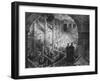 Victorian Print of View over London Roof-Tops-null-Framed Giclee Print