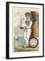 Victorian Sailor Boy with Toy Boat-null-Framed Art Print