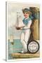 Victorian Sailor Boy with Toy Boat-null-Stretched Canvas