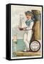 Victorian Sailor Boy with Toy Boat-null-Framed Stretched Canvas