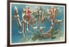 Victorian Santa Angels-null-Framed Art Print