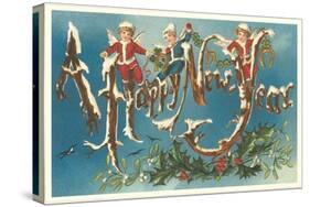 Victorian Santa Angels-null-Stretched Canvas