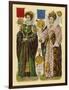 Victorian Scrap: Queen Mary I, Queen Elizabeth I-English School-Framed Giclee Print