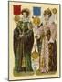 Victorian Scrap: Queen Mary I, Queen Elizabeth I-English School-Mounted Giclee Print