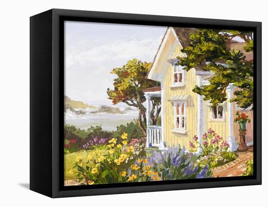 Victorian Seaside Haven-Erin Dertner-Framed Stretched Canvas