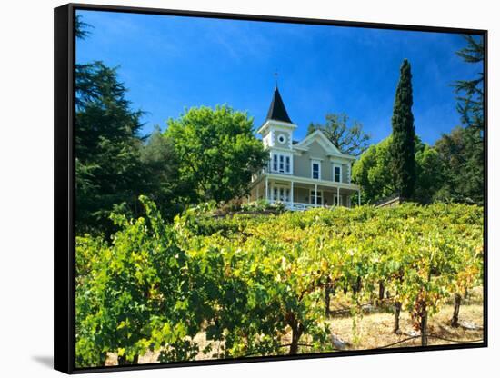 Victorian St. Clement Winery, St. Helen, Napa Valley Wine Country, California, USA-John Alves-Framed Stretched Canvas