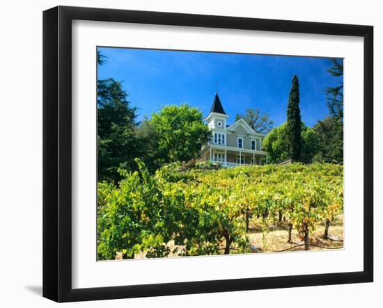 Victorian St. Clement Winery, St. Helen, Napa Valley Wine Country, California, USA-John Alves-Framed Photographic Print