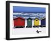 Victorian-Style Bathing Boxes on the Beach, Western Cape, South Africa-John Warburton-lee-Framed Photographic Print