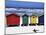 Victorian-Style Bathing Boxes on the Beach, Western Cape, South Africa-John Warburton-lee-Mounted Photographic Print