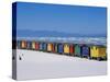 Victorian-Style Bathing Boxes on the Beach, Western Cape, South Africa-John Warburton-lee-Stretched Canvas