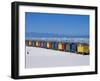 Victorian-Style Bathing Boxes on the Beach, Western Cape, South Africa-John Warburton-lee-Framed Photographic Print