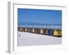 Victorian-Style Bathing Boxes on the Beach, Western Cape, South Africa-John Warburton-lee-Framed Photographic Print