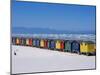 Victorian-Style Bathing Boxes on the Beach, Western Cape, South Africa-John Warburton-lee-Mounted Photographic Print