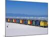 Victorian-Style Bathing Boxes on the Beach, Western Cape, South Africa-John Warburton-lee-Mounted Photographic Print