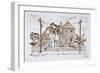 Victorian style 'Conch houses,' Key West, Florida-Richard Lawrence-Framed Photographic Print