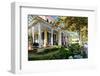 Victorian Style House with a Wrap Around Porch in Cape May, New Jersey-George Oze-Framed Photographic Print