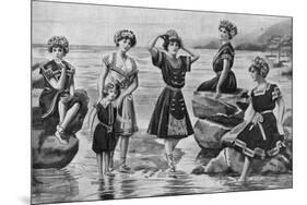 Victorian Swimwear, UK-null-Mounted Premium Giclee Print