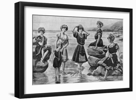 Victorian Swimwear, UK-null-Framed Art Print
