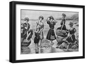 Victorian Swimwear, UK-null-Framed Art Print