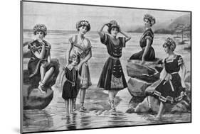 Victorian Swimwear, UK-null-Mounted Art Print